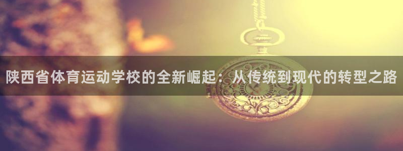 J9官方正版app开户：陕西省体育运动学校的全新崛起：从传统